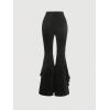 image:imageGORGLITTER Womens Lace Gothic Pants Y2K Fall Velvet Goth Bell Bottom Festival Halloween Renaissance Rave Flare PantsBlack