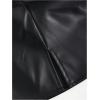image:imageGORGLITTER Womens Leather Mini Skirt Ruched Split Hem High Waisted Hip Wrap Party Club Bodycon SkirtsBlack