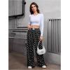 image:imageGORGLITTER Womens Leopard Pants Cheetah Animal Print Wide Leg Elastic High Waisted Baggy Causal Travel Sweat PantsBlack and White