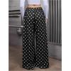 image:imageGORGLITTER Womens Leopard Pants Cheetah Animal Print Wide Leg Elastic High Waisted Baggy Causal Travel Sweat PantsBlack and White