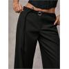 image:imageGORGLITTER Womens Low Rise Going Out Formal Dress Pants Wide Leg Work Slacks Pants Business Casual Outfits TrousersBlack