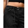 image:imageGORGLITTER Womens Low Rise Going Out Formal Dress Pants Wide Leg Work Slacks Pants Business Casual Outfits TrousersBlack Striped