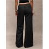 image:imageGORGLITTER Womens Low Rise Going Out Formal Dress Pants Wide Leg Work Slacks Pants Business Casual Outfits TrousersBlack Striped
