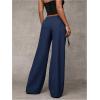 image:imageGORGLITTER Womens Low Rise Going Out Formal Dress Pants Wide Leg Work Slacks Pants Business Casual Outfits TrousersBlue