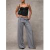 image:imageGORGLITTER Womens Low Rise Going Out Formal Dress Pants Wide Leg Work Slacks Pants Business Casual Outfits TrousersGrey