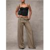 image:imageGORGLITTER Womens Low Rise Going Out Formal Dress Pants Wide Leg Work Slacks Pants Business Casual Outfits TrousersKhaki