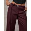image:imageGORGLITTER Womens Low Rise Going Out Formal Dress Pants Wide Leg Work Slacks Pants Business Casual Outfits TrousersMaroon