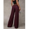 image:imageGORGLITTER Womens Low Rise Going Out Formal Dress Pants Wide Leg Work Slacks Pants Business Casual Outfits TrousersMaroon