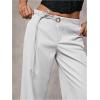 image:imageGORGLITTER Womens Low Rise Going Out Formal Dress Pants Wide Leg Work Slacks Pants Business Casual Outfits TrousersWhite