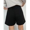 image:imageGORGLITTER Womens Pleated Dress Shorts Dressy Business Casual High Waisted Wide Leg Bermuda Work Formal Tailored ShortsGrey