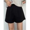image:imageGORGLITTER Womens Pleated Dress Shorts Dressy Business Casual High Waisted Wide Leg Bermuda Work Formal Tailored ShortsGrey