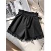 image:imageGORGLITTER Womens Pleated Dress Shorts Dressy Business Casual High Waisted Wide Leg Bermuda Work Formal Tailored ShortsSolid Black