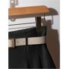 image:imageGORGLITTER Womens Pleated Maxi Long Skirts Trendy Business Casual Work High Waisted Summer FlowyA Line Skirt with BeltBlack