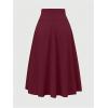 image:imageGORGLITTER Womens Pleated Midi Skirts Bow Fall Casual High Waisted Faldas Belted A Line Work Flowy Skirts Office 2025Burgundy