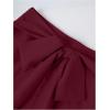 image:imageGORGLITTER Womens Pleated Midi Skirts Bow Fall Casual High Waisted Faldas Belted A Line Work Flowy Skirts Office 2025Burgundy