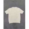 image:imageGORGLITTER Womens Puff Sleeve Crewneck Knit Shirt Top Short Sleeve Solid Loose SweaterApricot Pure