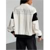 image:imageGORGLITTER Womens Race Car F1 Jacket Y2k Racing Motorcycle Oversized Graphic Varsity Zip Up Lightweight Jackets StreetwearApricot