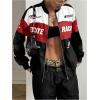 image:imageGORGLITTER Womens Race Car F1 Jacket Y2k Racing Motorcycle Oversized Graphic Varsity Zip Up Lightweight Jackets StreetwearBlack