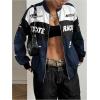 image:imageGORGLITTER Womens Race Car F1 Jacket Y2k Racing Motorcycle Oversized Graphic Varsity Zip Up Lightweight Jackets StreetwearBlue