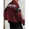 image:imageGORGLITTER Womens Race Car F1 Jacket Y2k Racing Motorcycle Oversized Graphic Varsity Zip Up Lightweight Jackets StreetwearBurgundy