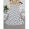 image:imageGORGLITTER Womens Ruffle Bodycon Maxi Skirts Fishtail High Waisted Pencil Long Going Out SkirtsBlack and White Polka