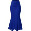 image:imageGORGLITTER Womens Ruffle Bodycon Maxi Skirts Fishtail High Waisted Pencil Long Going Out SkirtsRoyal Blue