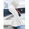 image:imageGORGLITTER Womens Ruffle Bodycon Maxi Skirts Fishtail High Waisted Pencil Long Going Out SkirtsWhite