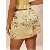 image:imageGORGLITTER Womens Sequin Skirt Sexy Mesh Sheer Glitter Sparkly Low Rise Club Party Bodycon Mini Skirt Concert OutfitsYellow