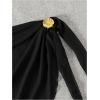 image:imageGORGLITTER Womens Sheer Mesh Cover Up Skirt Tie Side Wrap Metal Beach Coverups SwimsuitBlack