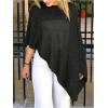 image:imageGORGLITTER Womens Sheer Poncho Shawl Bat Wing Cape Tops Crochet Cover Up Lightweight Sweater Spring Summer Outfits 2026Black
