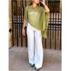 image:imageGORGLITTER Womens Sheer Poncho Shawl Bat Wing Cape Tops Crochet Cover Up Lightweight Sweater Spring Summer Outfits 2026Green