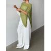 image:imageGORGLITTER Womens Sheer Poncho Shawl Bat Wing Cape Tops Crochet Cover Up Lightweight Sweater Spring Summer Outfits 2026Green