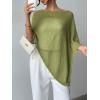 image:imageGORGLITTER Womens Sheer Poncho Shawl Bat Wing Cape Tops Crochet Cover Up Lightweight Sweater Spring Summer Outfits 2026Green