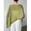 image:imageGORGLITTER Womens Sheer Poncho Shawl Bat Wing Cape Tops Crochet Cover Up Lightweight Sweater Spring Summer Outfits 2026Green