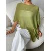 image:imageGORGLITTER Womens Sheer Poncho Shawl Bat Wing Cape Tops Crochet Cover Up Lightweight Sweater Spring Summer Outfits 2026Green