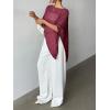image:imageGORGLITTER Womens Sheer Poncho Shawl Bat Wing Cape Tops Crochet Cover Up Lightweight Sweater Spring Summer Outfits 2026Red