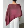 image:imageGORGLITTER Womens Sheer Poncho Shawl Bat Wing Cape Tops Crochet Cover Up Lightweight Sweater Spring Summer Outfits 2026Red