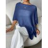 image:imageGORGLITTER Womens Sheer Poncho Shawl Bat Wing Cape Tops Crochet Cover Up Lightweight Sweater Spring Summer Outfits 2026Royal Blue