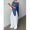 image:imageGORGLITTER Womens Sheer Poncho Shawl Bat Wing Cape Tops Crochet Cover Up Lightweight Sweater Spring Summer Outfits 2026Royal Blue