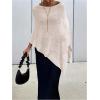 image:imageGORGLITTER Womens Sheer Poncho Shawl Bat Wing Cape Tops Crochet Cover Up Lightweight Sweater Spring Summer Outfits 2026Solid Apricot