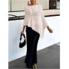image:imageGORGLITTER Womens Sheer Poncho Shawl Bat Wing Cape Tops Crochet Cover Up Lightweight Sweater Spring Summer Outfits 2026Solid Apricot