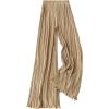 image:imageGORGLITTER Womens Silk Satin Wide Leg Pants Dressy Flowy Pleated Trousers Business Casual Work Palazzo Pants CasualApricot