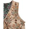 image:imageGORGLITTER Womens Sleeveless Western Rodeo Country Concert Cowgirl Outfit Tie Front Cardigan Vest Top Casual TrendyMulticolor Orange