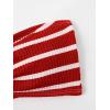 image:imageGORGLITTER Womens Strapless Bandeau Swimsuit High Waisted Thong Textured Bikini Set Bathing SuitRed Striped