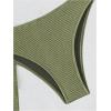 image:imageGORGLITTER Womens Strapless Bandeau Swimsuits High Waisted Cheeky Metal Bikini Sets with Bathing Suit Cover Up SkirtsGreen