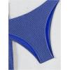 image:imageGORGLITTER Womens Strapless Bandeau Swimsuits High Waisted Cheeky Metal Bikini Sets with Bathing Suit Cover Up SkirtsRoyal Blue
