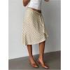 image:imageGORGLITTER Womens Striped Asymmetrical Draped Midi Skirts Low Waist Flowy Business Casual Work Ruffle SkirtYellow