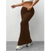 image:imageGORGLITTER Womens Trendy Bodycon Maxi Skirts Casual Boho Dressy High Waisted Elastic Waist Pencil Long Midi Skirts 2026Chocolate Brown