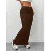 image:imageGORGLITTER Womens Trendy Bodycon Maxi Skirts Casual Boho Dressy High Waisted Elastic Waist Pencil Long Midi Skirts 2026Chocolate Brown