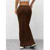 image:imageGORGLITTER Womens Trendy Bodycon Maxi Skirts Casual Boho Dressy High Waisted Elastic Waist Pencil Long Midi Skirts 2026Chocolate Brown